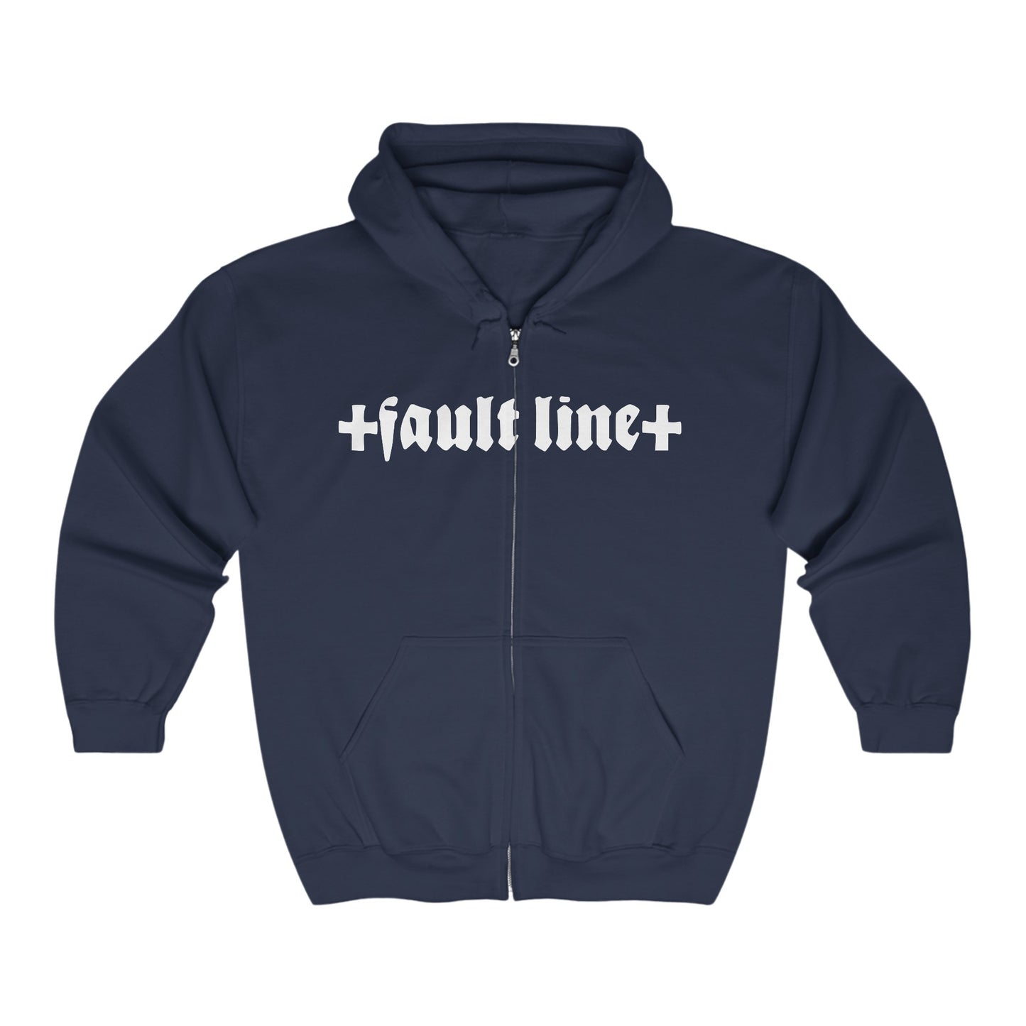 Fault Line Plain Zip-Up Hoodie