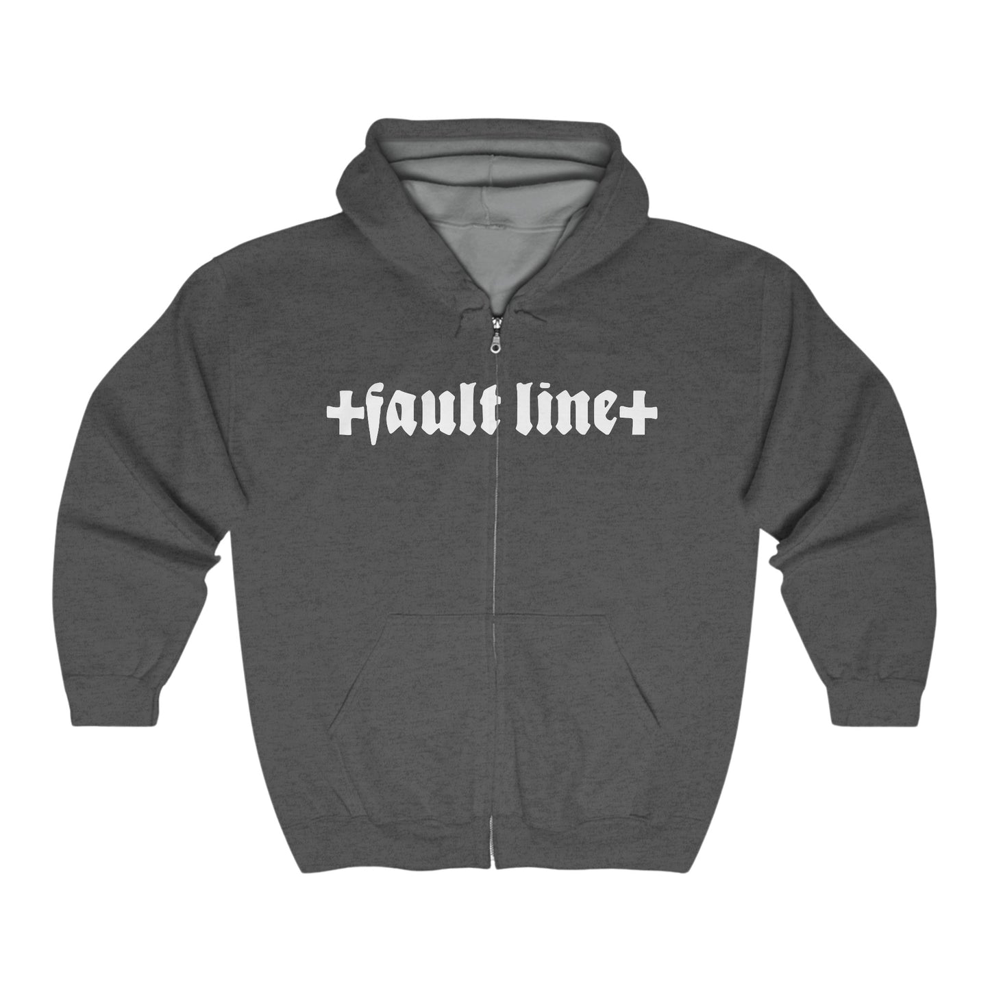 Fault Line Plain Zip-Up Hoodie