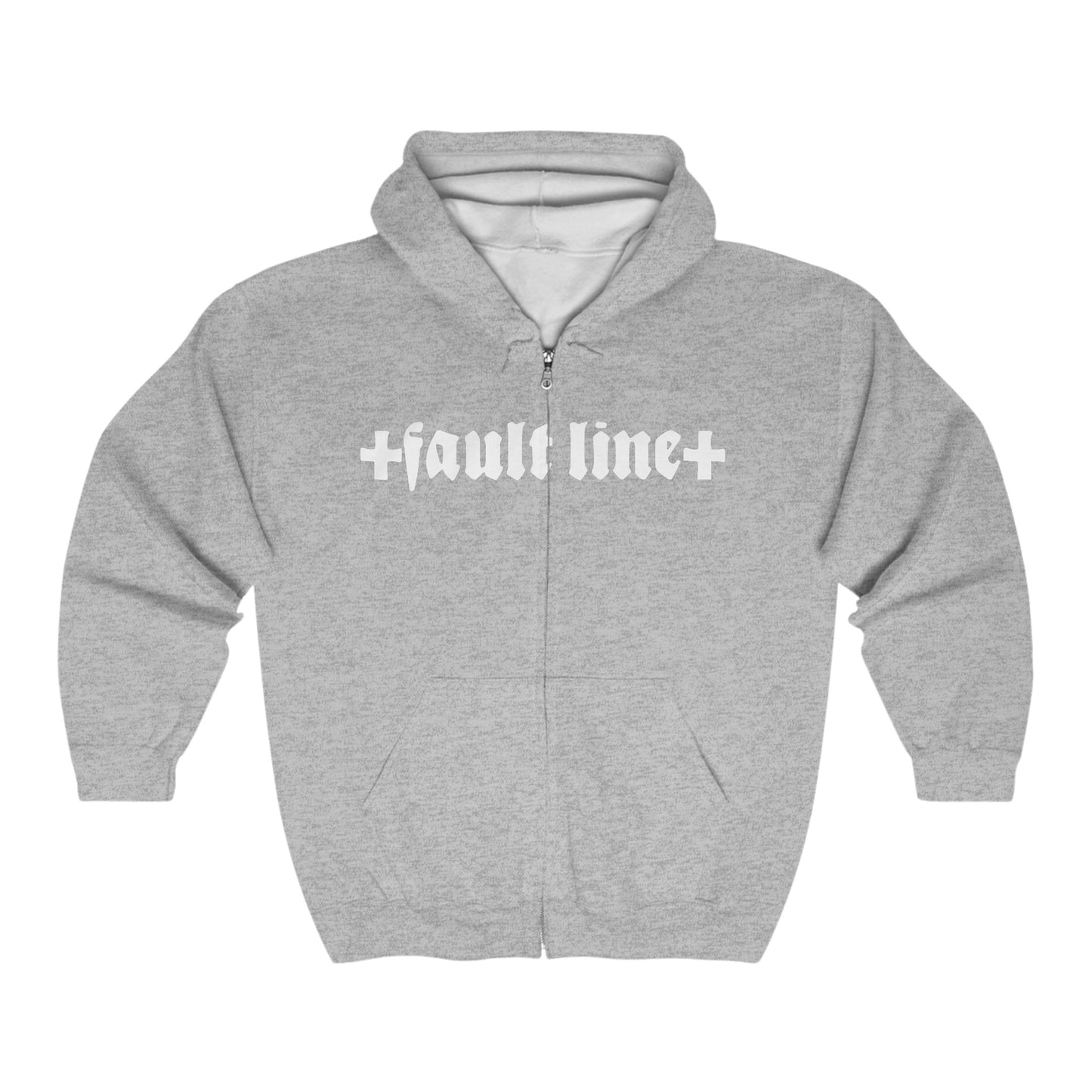Fault Line Plain Zip-Up Hoodie